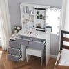 Modern Dressing Table Vanity Set with LED Mirror Cabinet Stool 4 Drawers Gift UK