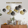 Metal Wall Art with Lotus-Leaf Design, Hanging Wall Sculpture for Living Room