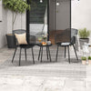 3 Pcs Metal Chair Set Indoor Outdoor Metal Furniture Set Bistro Set