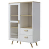 White Wooden Free Standing Cabinet Hallway Living Room Bedroom Shelf Drawer Door