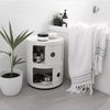 Round ABS Cylinder Cabinet Cupboard Drawer Storage Unit Bathroom Bedroom Stand