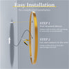 60/80CM Gold Aluminum Framed Led Bathroom Mirror Anti-fog Vanity Mirror Dimmable