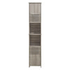 Tall Upright Storage Cabinet Bathroom Wooden Cupboard Rack Furniture Grey Oak UK
