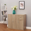 Sideboard Cabinet 3 Door 2 Drawer Oak Storage Unit Modern Living Room Home Decor