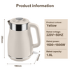 1800W 1.8L Electric Kettle Double Wall Stainless Steel Tea Hot Water Kettle UK