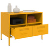 TV Cabinet Stand Unit – Mustard Yellow Cold-Rolled Steel Media Console D1F7