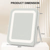 360° Rotateable Makeup Vanity Mirror 3 Color LED Lighted Mirror w/ Touch Screen