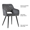 Pair of Dining Chair Velvet Diamond Chairs with Metal Legs Black/Blue/Grey/Green