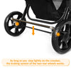 Double Seat Baby Stroller Folding Infant Pushchair with Adjustable Handlebar