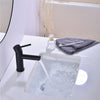 Bathroom Brass Basin Mixer Taps Deck Mounted Hot&Cold Sink Faucet Matte Black,UK