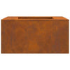 Fire Pit Square 80x80x40 cm Weathering Steel