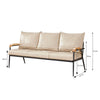 Single/Double/Triple Sofa Armchair Faux Leather Cushion Seat Metal Frame Armrest