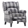 Recliner Armchair Lounge Sleeper Sofa Chair Fireside Fabric Tartan