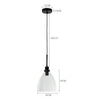 Pendant Light Over Island Hanging Lighting Industrial Clear Glass AdjustableCord