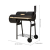 Outdoor Charcoal BBQ Grill Oil Drum Barbecue Patio Smoker Portable Wheels UK