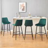 2X Modern Bar Stools Velvet Breakfast Stool Kitchen Pub Chair Metal Leg