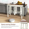3-Piece Kitchen Dining Table Set 2 person Counter Height Pub Table w/ 2 Stools