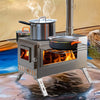 Portable Stainless Steel Wood Burning Stove Camping Bell Tent Heating Stove Yard