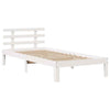Bed Frame with Drawers White90x200 Solid Wood Pine O9W6