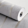 Thick Stripe Curve Line Wall Paper 3D Silver Grey Textured Wallpaper Roll 9.5m