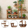5 Tier Wooden Flower Plant Pot Shelf Stand Garden Terrace Florist Display Rack