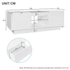 LED Coffee Table With Storage 2 Drawers Living Room Furniture High Gloss White