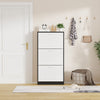 3 Drawer Shoe Cabinet Cupboard Storage Footwear Stand Wooden Rack Grey / White