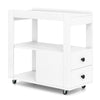 Modern 2-Drawer Sofa Side Table Narrow End Table-White