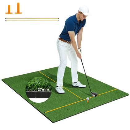 152x117cm Golf Hitting Mat Artificial Turf Mat 27mm Outdoor Practice Grass Mat