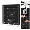 Fabric Canvas Wardrobe with Hanging Rail Shelving Clothes Storage Organiser