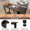 3PCS Bar Table & 2 Stool Industrial Kitchen Dining Set W/ Wine Rack Glass Holder