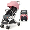 Lightweight Baby Stroller One-Hand Folding Compact Travel Stroller Adjustable