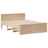 Bed Frame without with Headboard 140x200 Solid Wood Pine O2Z8