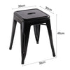 SOLID WOOD TOP SQUARE METAL DINING TABLE WITH 2/4 CHAIRS STOOL INDUSTRIAL STYLE