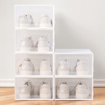 12PCS Shoe Storage Box Stackable Boxes Multipurpose Pack Sneaker Containers Bins