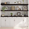 Lechnical Dark Grey Wall Shelf, 200 x 60 x 6 , Solid Treated Oak, Wall D8F8