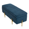 Flannel Fabric Upholstered Arm Bench Bed End Window Seat Ottoman Storage Stool