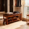 39" Solid Wood Entryway Bench with Lift Top, Narrow Hallway Foyer Seating Bench