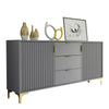 140cm Loft Retro Milled Fronts Sideboard I TV Unit Cabinet I Cupboard TV Stand