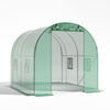 Walk-In Polytunnel Greenhouse Outdoor Grow House Roll Up Door Windows 2.5x2x2m