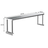 Commercial Catering Table Stainless Steel Work Bench Kitchen Food Shelf Storage
