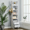 Extra Tall Bedside Cabinet Nightstand Side Table Shelf Bookshelf Storage Drawer