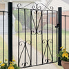 Metal Single Garden Gate Wrought Iron Barrier Doors Fence Panel Manor Entrance