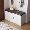 Wooden Ottoman Shoes Storage Rack Bench Padded PU Seat Cabinet Cupboard Stand UK