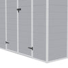 8x8ft Outdoor Large Shed Plastic Garden Tool Bike Storage Shed Shelter, 2 Window