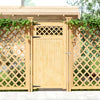 Wooden Garden Gate Pedestrian Fence Porch Privacy Latch Panel Decor 90x180cm