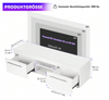 High Gloss White TV Stand Cabinet Unit Doors Storage with RGB LED Cupboard
