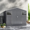 8X8.5FT Steel Lockable Garden Tool Shed Storage Outdoor Utility Shelter LogStore