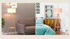 Bedside Light Free Standing Floor Lamp Tripod Holder Storage Shelf Linen Shade