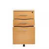 Office Filing Cabinet Pedestal Under Desk Storage Unit 3 Drawers Castors Beech